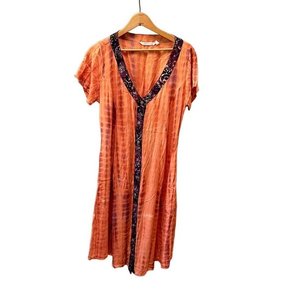 Soft Surroundings Sunset Bali Dress w/ Scarf- Size M - Picture 1 of 7